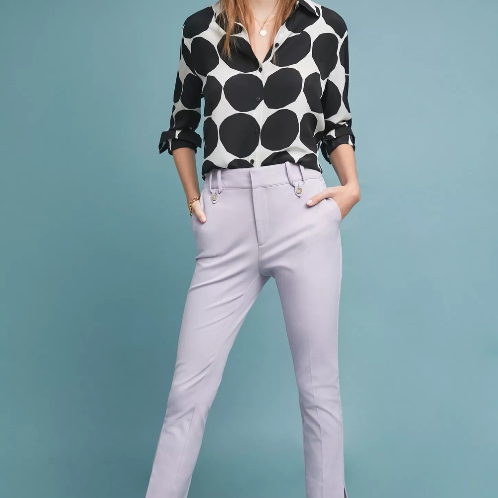 Anthropologie Light Purple Straight Leg Pants